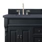James Martin Vanities Brookfield 72" Double Bathroom Vanity in Antique Black with 3 cm Charcoal Soapstone Quartz Top and Rectangle Sink, , large