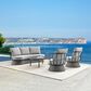 Blue River Monk 4-Piece Patio Conversation Set in Dark Gray and Black, , large