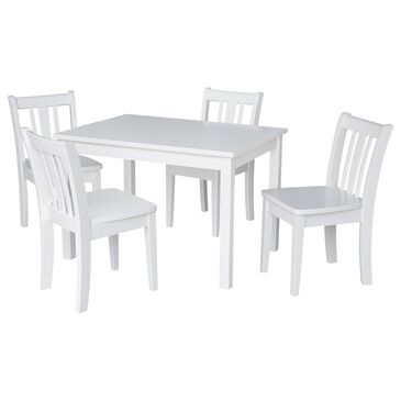 International Concepts San Remo 5 Piece Juvenile Table Set in White, , large