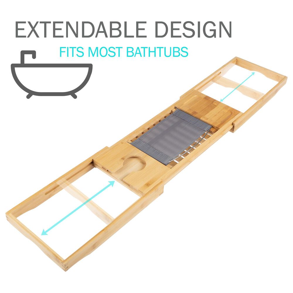 Timberlake Bathtub Tray in Natural &#40;Set of 2&#41;, , large