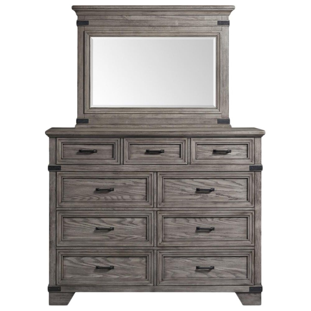 Hawthorne Furniture Mirror in Pewter, , large
