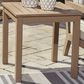 Ashley Hallow Creek Outdoor End Table in Driftwood, , large