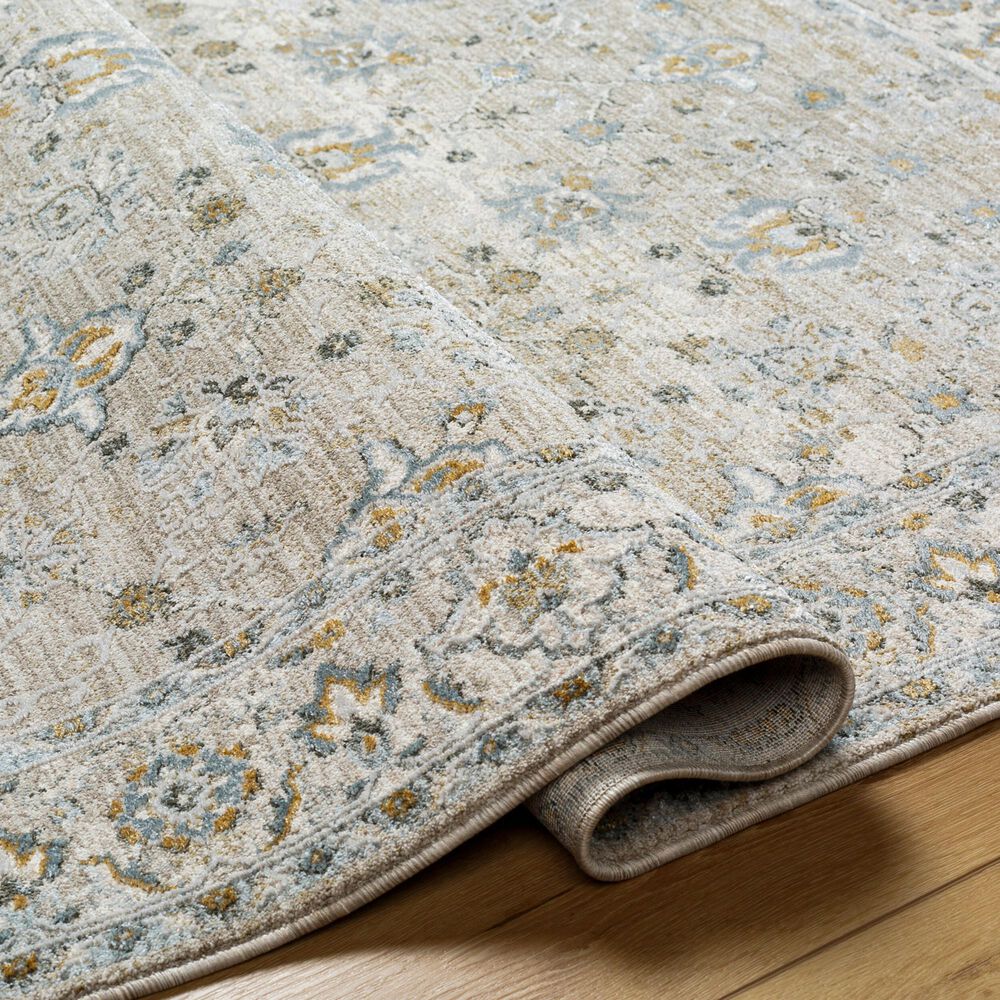 Surya Dresden Taupe, Off-White, Dusty Sage, Light Gray, Deep Teal, Olive and Mustard 6'7" x 9'6" Area Rug, , large