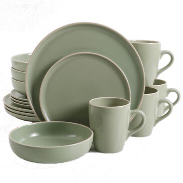 Gibson Elite Serenade 16-Piece Dinnerware Set in Matte Mint, , large