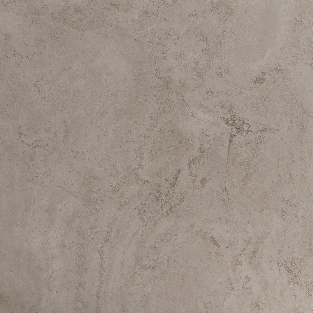 Bernhardt Riverton 48&quot; Cocktail Table in Honed Bianco Travertine and Silver, , large