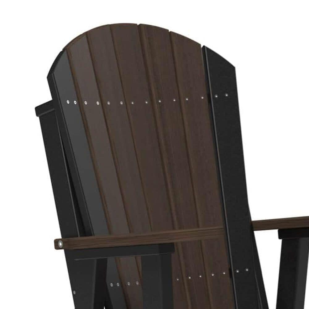 Amish Orchard Adirondack Glider Chair in Brazilian Walnut and Black, , large