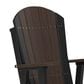 Amish Orchard Adirondack Glider Chair in Brazilian Walnut and Black, , large