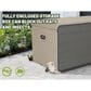 HOMLUX 260 Gal. Outdoor Storage Deck Box with Lock and Wheels in Gray, , large