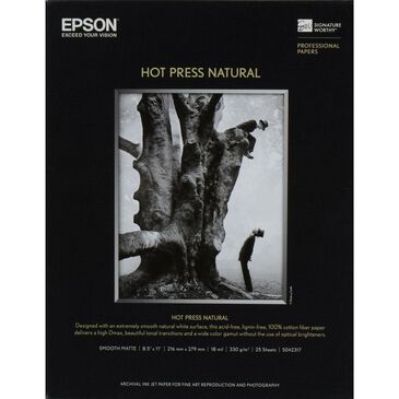 Epson Hot Press Natural Paper (8.5x11" 25 Sheets), , large