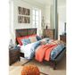 Signature Design by Ashley Lakeleigh Queen Panel Bed with Footboard Bench in Dark Brown, , large