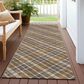 Dalyn Rug Company Soft Essentials Plaid Earth 2"3" x 7"6" Indoor/Outdoor Runner, , large