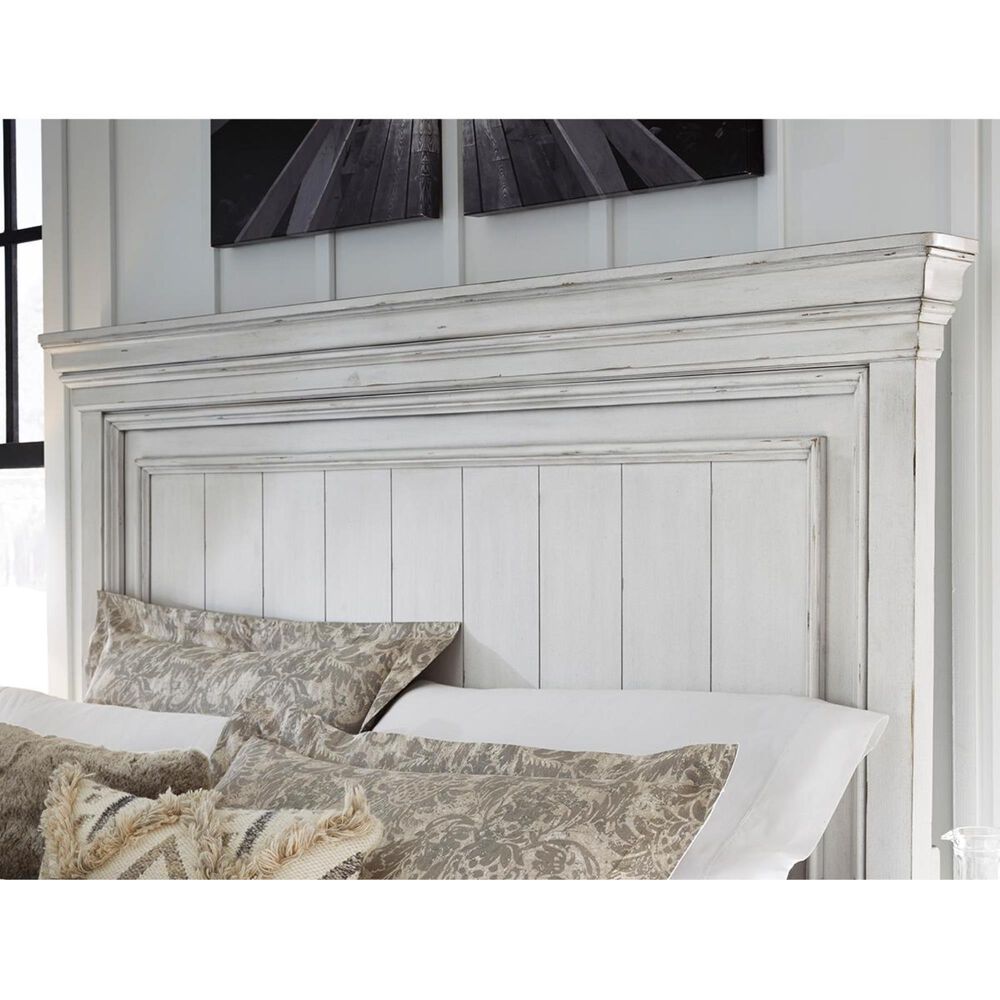 Signature Design by Ashley Kanwyn King Panel Bed in Distressed Whitewash, , large