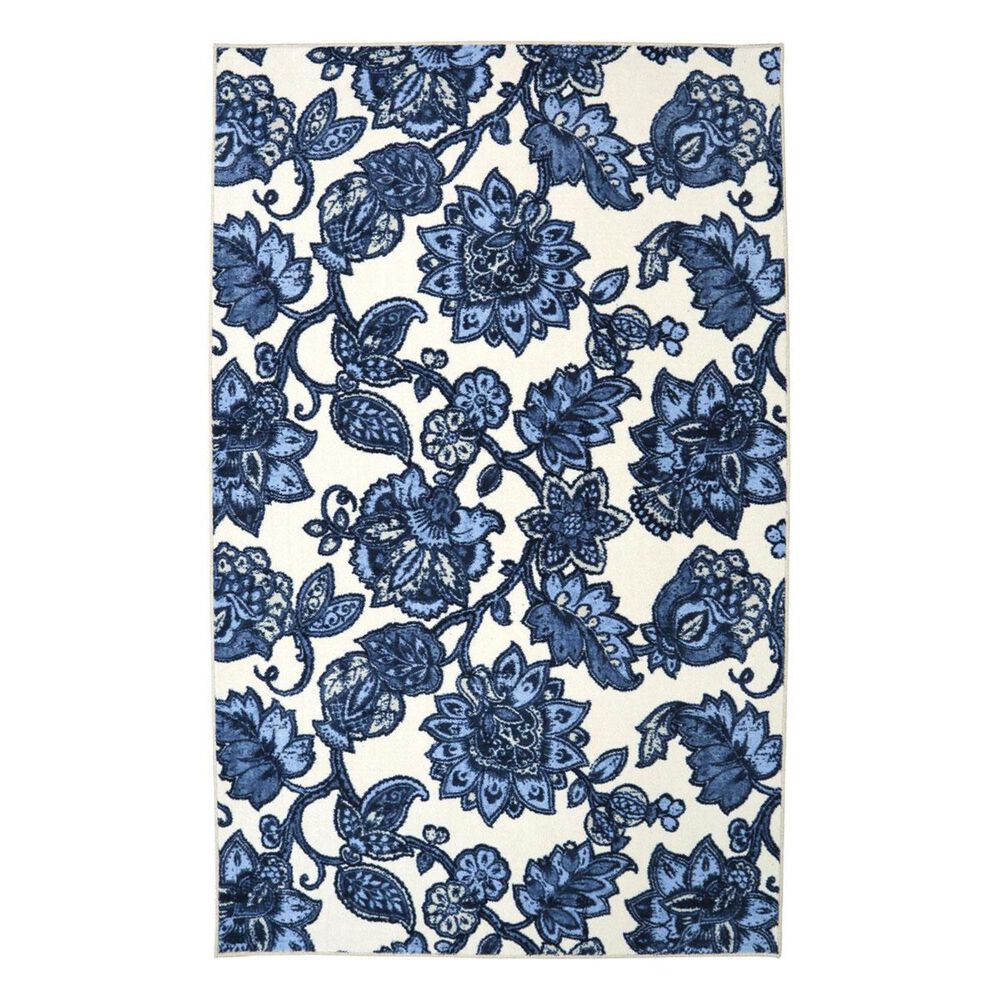 Mohawk Loop Print LOOP-PRINT-ARRANGED 8" x 10" Blue Area Rug, , large