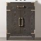Lexora Home Laurel 24" Single Bathroom Vanity in Brown Oak with White Acrylic Top and Rectangular Sink, , large