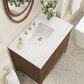 James Martin Vanities Myrrin 36" Vanity in Mid-Century Walnut with 3 cm Arctic Fall Solid Surface Top, , large