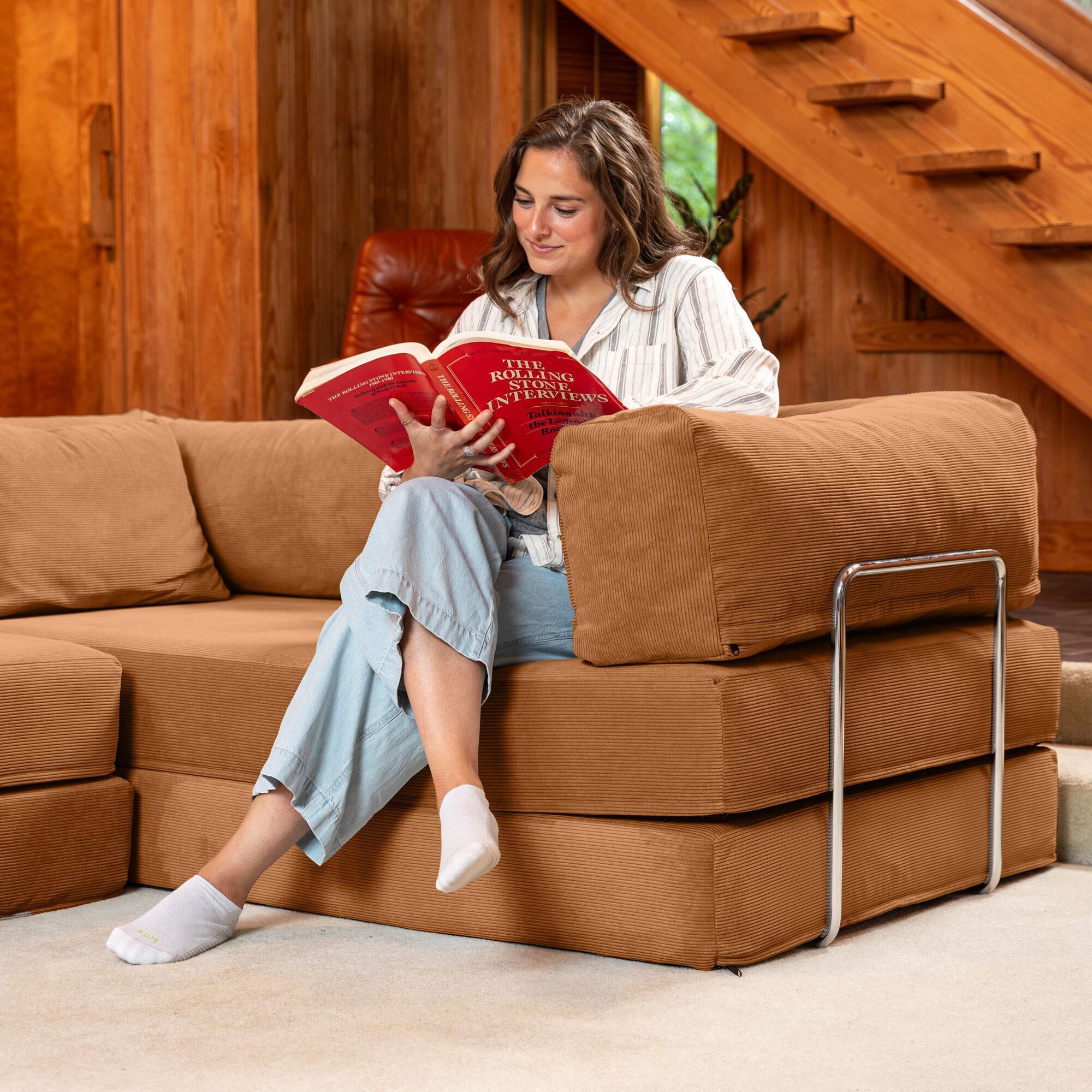 Jaxx Unsofa 2-Piece Modular Right Facing L-Shaped Sectional in