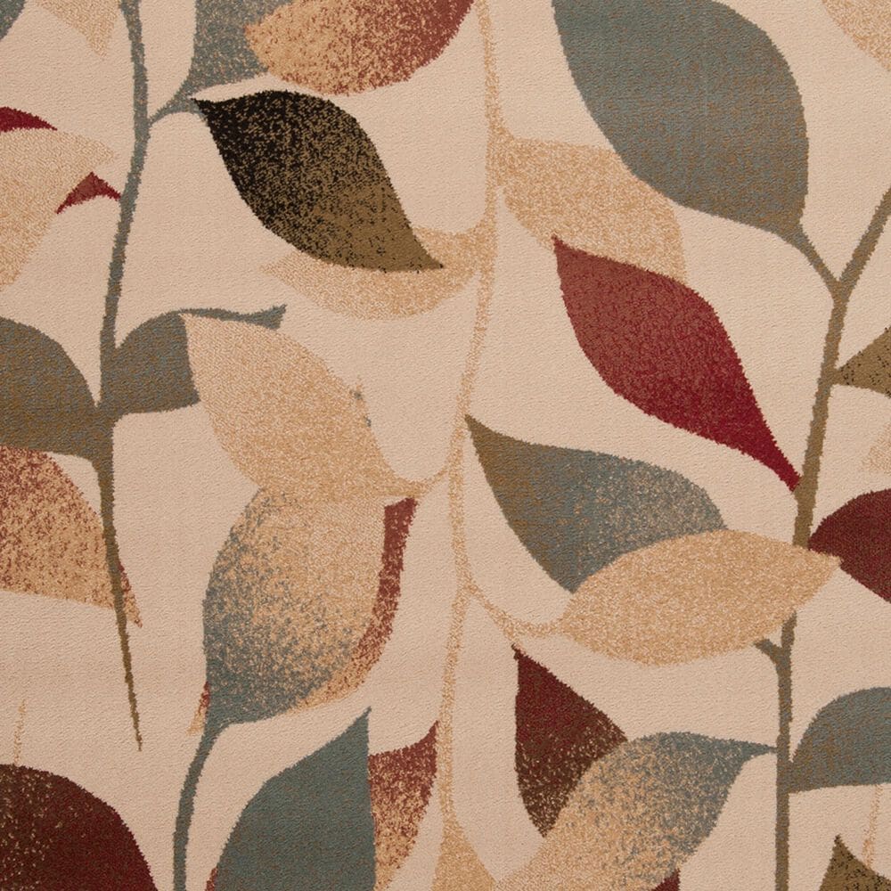 Surya Riley Light Green, Dark Brown, Olive, Red, Charcoal, Black and Mustard 6&#39;7&quot; x 9&#39;6&quot; Area Rug, , large