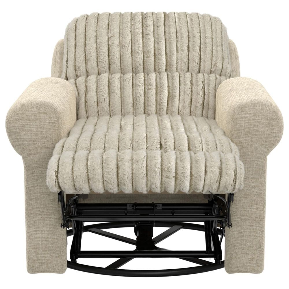Catnapper Foxy Swivel Glider Recliner in Porcelain, , large