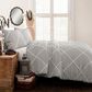 Triangle Home Fashions Diamond Pom 3-Piece King Comforter Set in Gray, , large