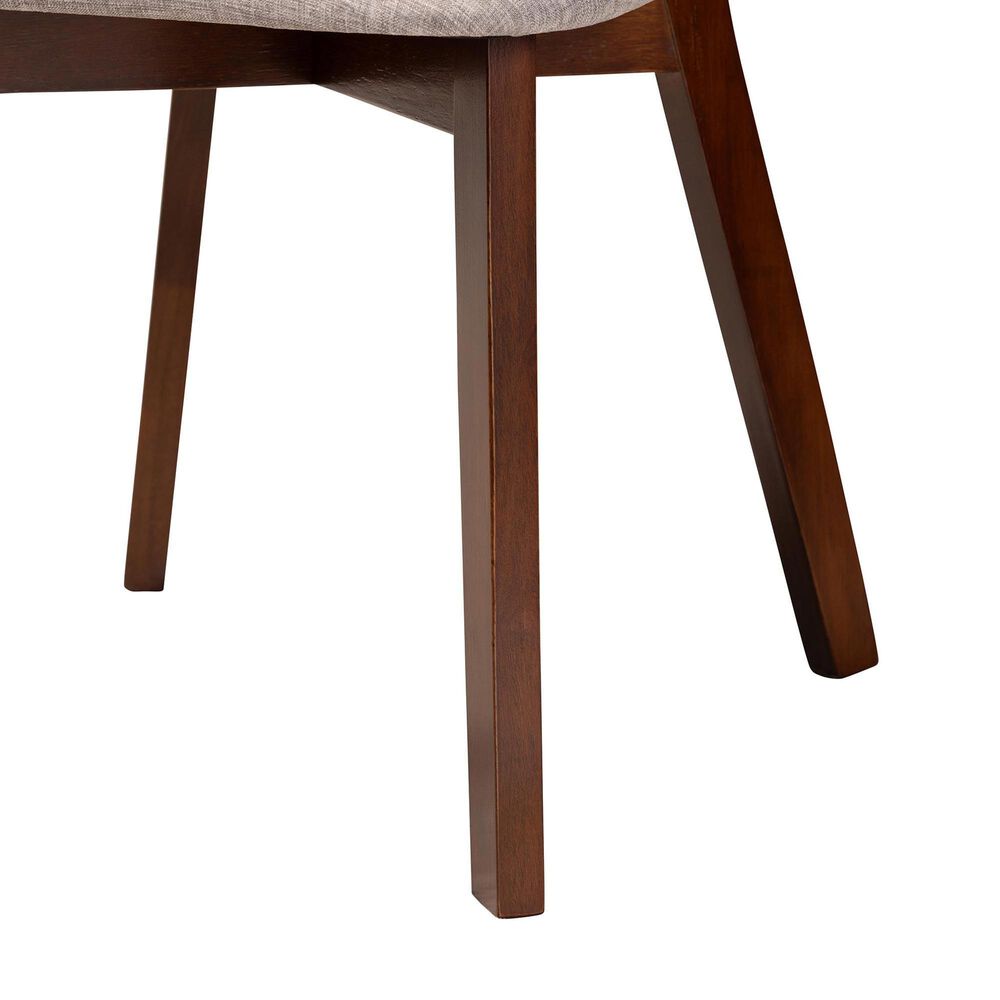 Baxton Studio Dannell Side Chair in Walnut Brown and Light Brown (Set of 2), , large
