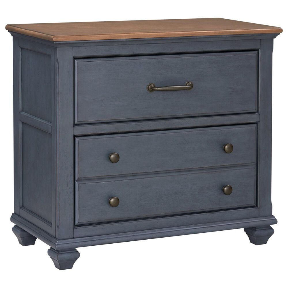 Legends Furniture Americana 2-Drawer Lateral File in Corduory Blue and Brown, , large