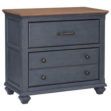 Legends Furniture Americana 2-Drawer Lateral File in Corduory Blue and Brown, , large