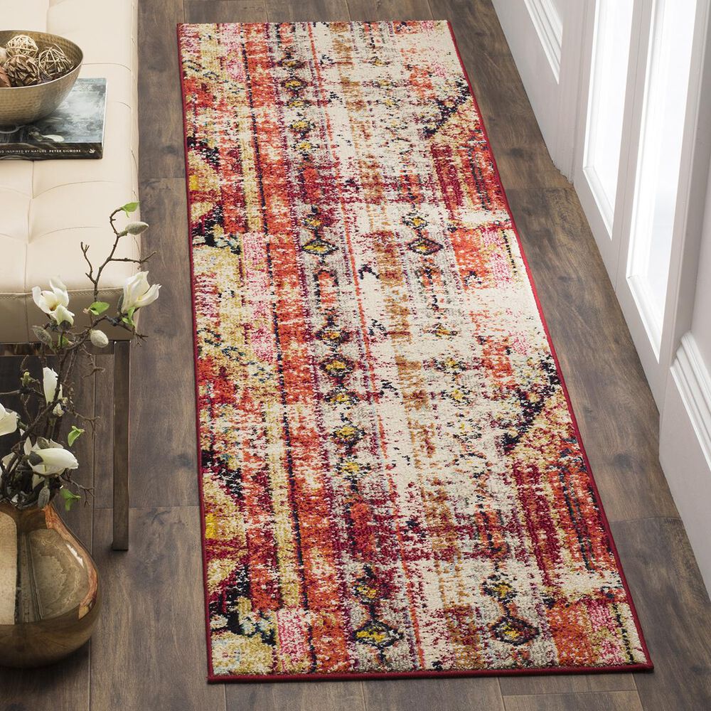 Safavieh Monaco MNC222D-28 2"2" x 8" Magenta/Multi Runner, , large