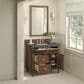 James Martin Vanities Lorelai 36" Single Vanity in Mid-Century Walnut with 3 cm Parisien Bleu Quartz Top, , large