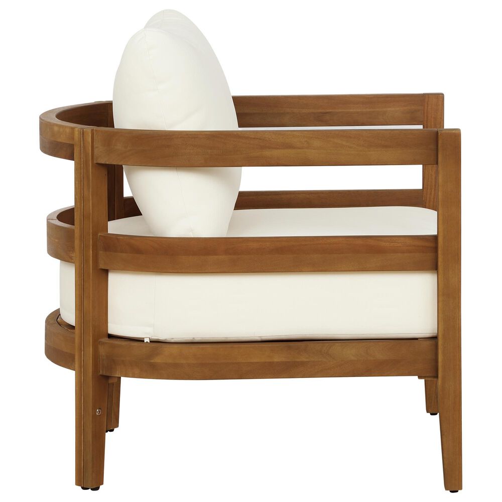 Linon Home Decor Breton Patio Arm Chair in Beige, , large
