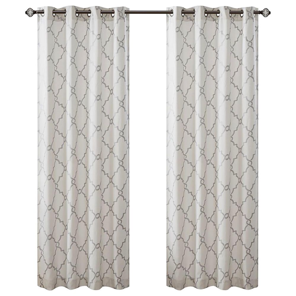 Hampton Park Saratoga 100" x 84" Patio Window Curtain in Ivory, , large