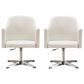 Dayton Pelo Adjustable Swivel Accent Chair in White (Set of 2), , large