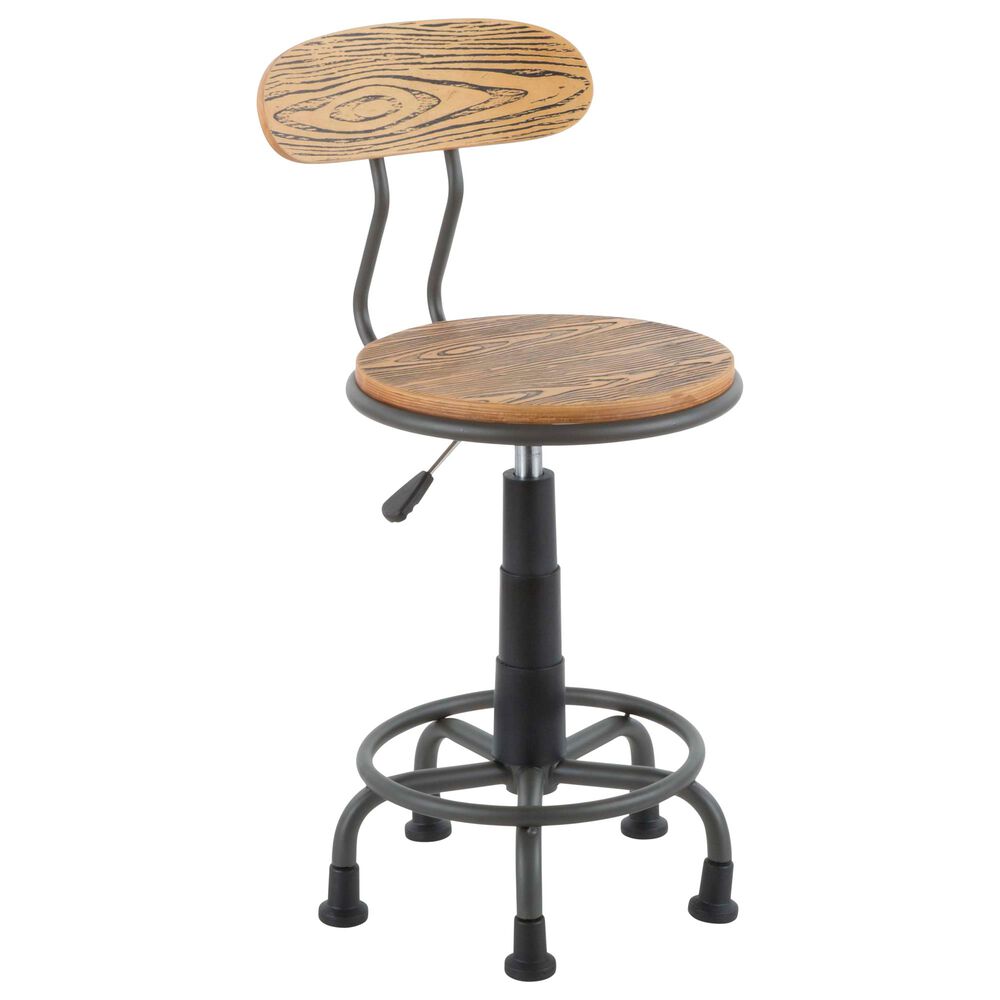 Lumisource Dakota Task Chair in Brown/Black, , large
