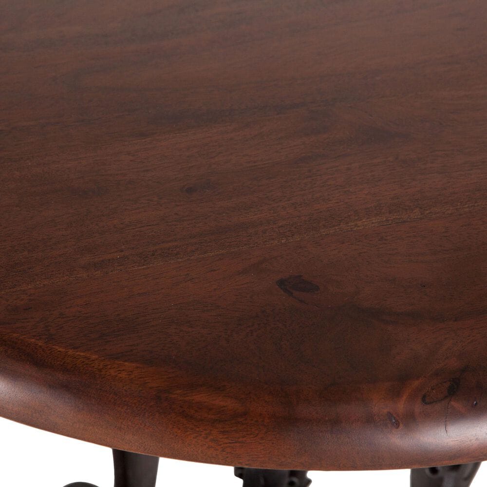 Home Trends &amp; Design Industrial Loft 30" Adjustable Dining Side Table in Walnut and Antique Zinc - Table Only, , large
