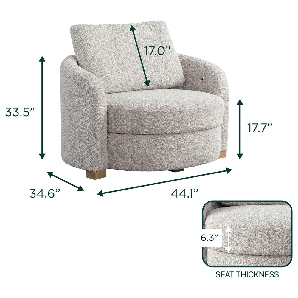 Lifestyle Solutions Manchester Accent Chair in Ivory, , large
