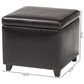 Baxton Studio Small Cube Storage Ottoman in Dark Brown, , large