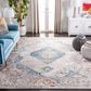 Safavieh Aria ARA116A 8" x 10" Blue and Ivory Area Rug, , large