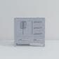 Lexora Home Jacques 36" Left Offset Single Bathroom Vanity in Dark Grey with 2 cm White Carrara Marble Top and Rectangular Sink, , large