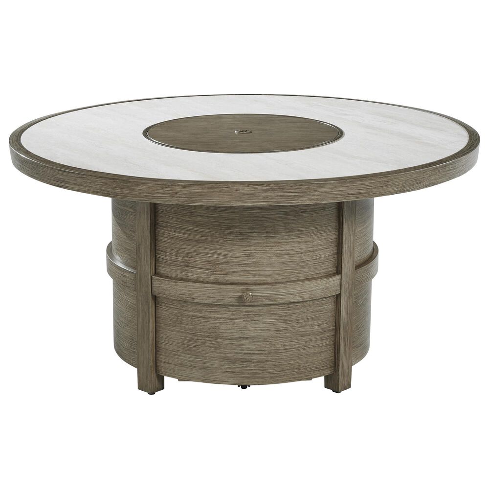 Ashley Rainier Ranch Round Fire Pit Table in Beige, , large