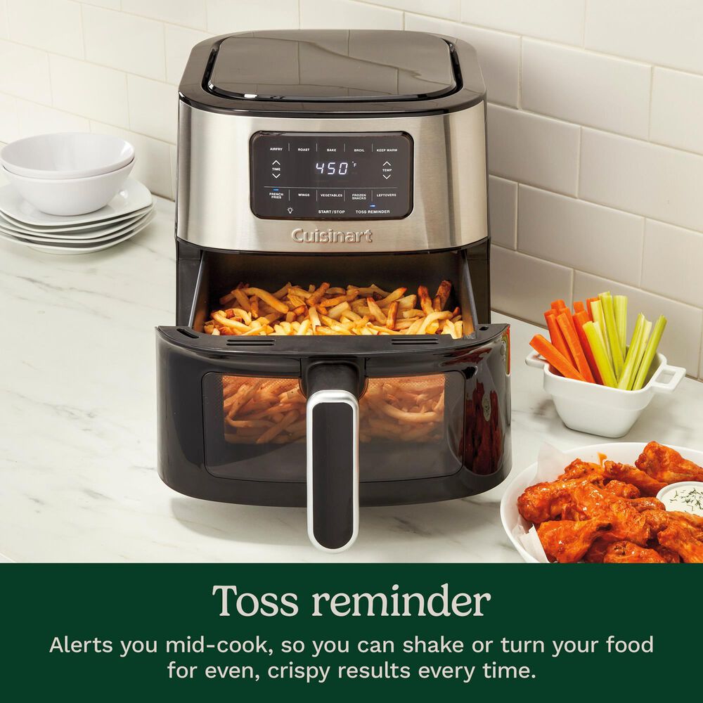 Cuisinart 6-Quart Basket Air Fryer in Black Stainless, , large