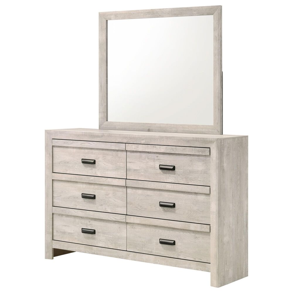 Crown Mark Valor 5-Piece King Bedroom Set in Light Gray, , large