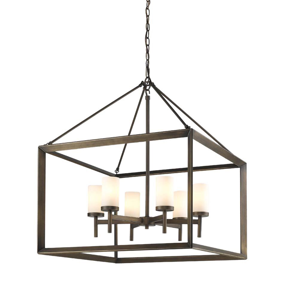 Golden Lighting Smyth 6-Light Chandelier in Gunmetal Bronze, , large