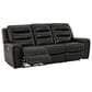 Ashley Warlin Power Reclining Sofa in Black, , large