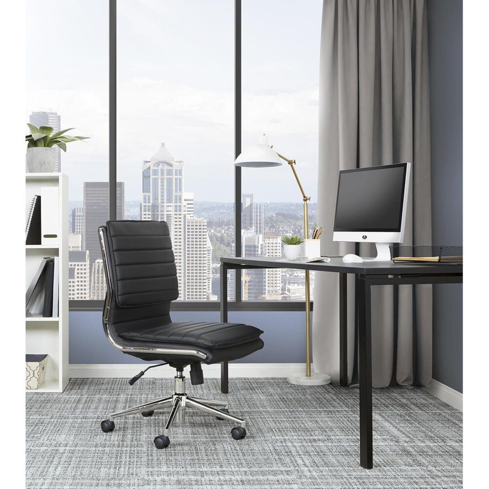 OSP Home Armless Manager Chair in Black, , large
