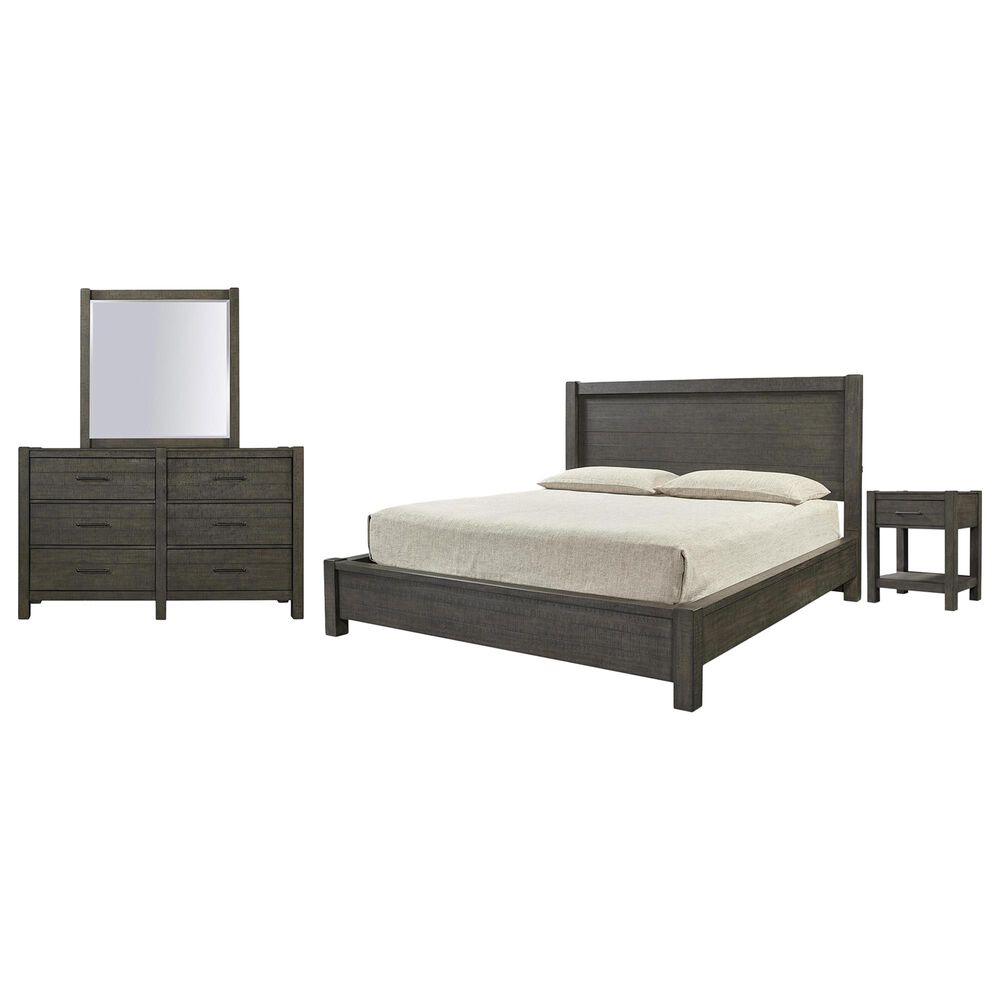 Riva Ridge Mill Creek 4 Piece Queen Low Profile Bed Set in Carob, , large