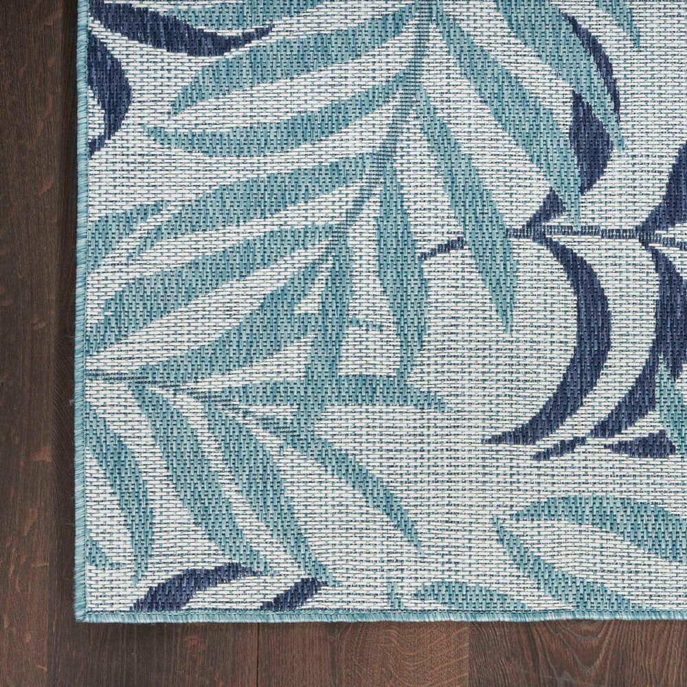Nourison Garden Oasis Nature Blue 6&#39; x 9&#39; Indoor/Outdoor Area Rug, , large
