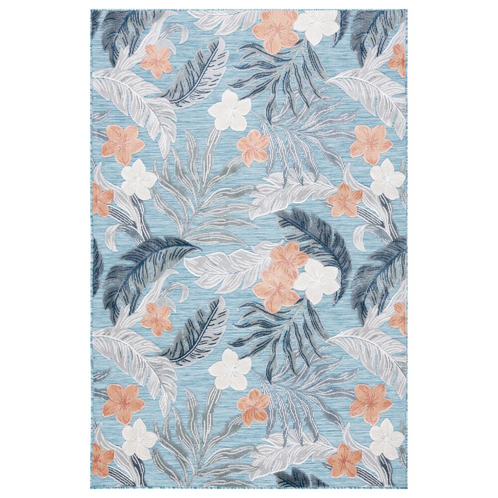 Safavieh Cabana CBN456M 4" x 6" Blue and Grey Indoor/Outdoor Area Performance Rug, , large