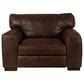Bordeaux & Co Maxi Leather Chair and Ottoman Set in Madison Espresso, , large