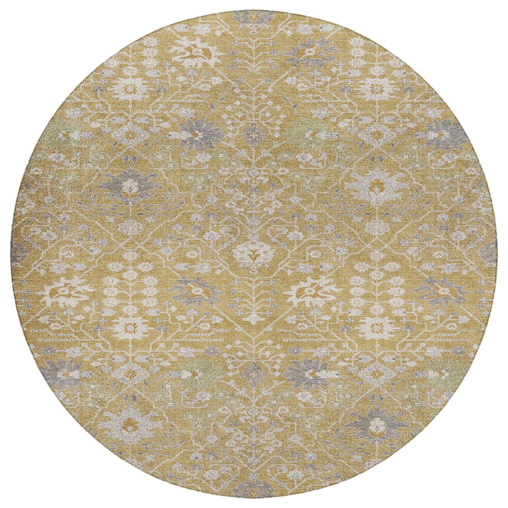 Dalyn Rug Company Tabrook TB12 Gold 8" Round Area Rug, , large