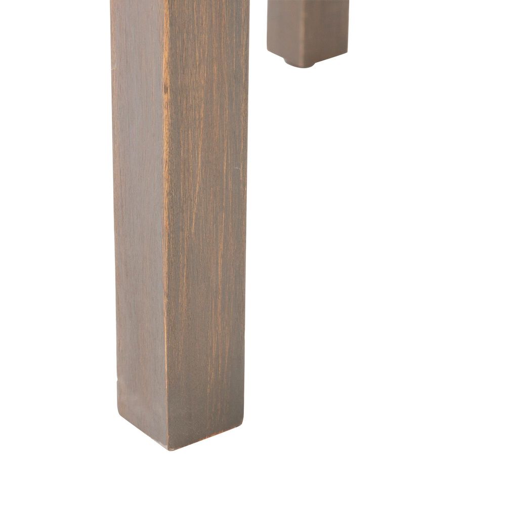 Hearth and Haven Temecula Outdoor Square Side Table with Slatted Top in Grey, , large