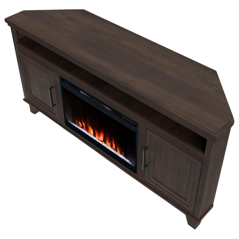 Legends Home Sonoma 64" Corner Fireplace Console in Java, , large